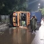 Truk Kontainer Terbalik di Cilincing, Lalin Arah Cakung Terganggu Parah