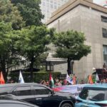 Buruh Tolak RI Gabung Dewan Perdamaian Gaza, Demo di Depan Kantor PBB Jakarta