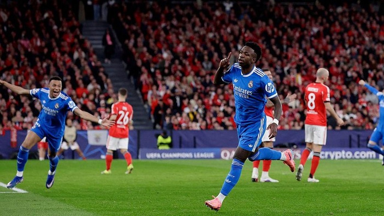 Vinicius Jr. Cetak Gol Indah, Real Madrid Taklukkan Benfica 1-0 di Leg Pertama Liga Champions Vinicius Jr. Cetak Gol Indah, Real Madrid Taklukkan Benfica 1-0 di Leg Pertama Liga Champions