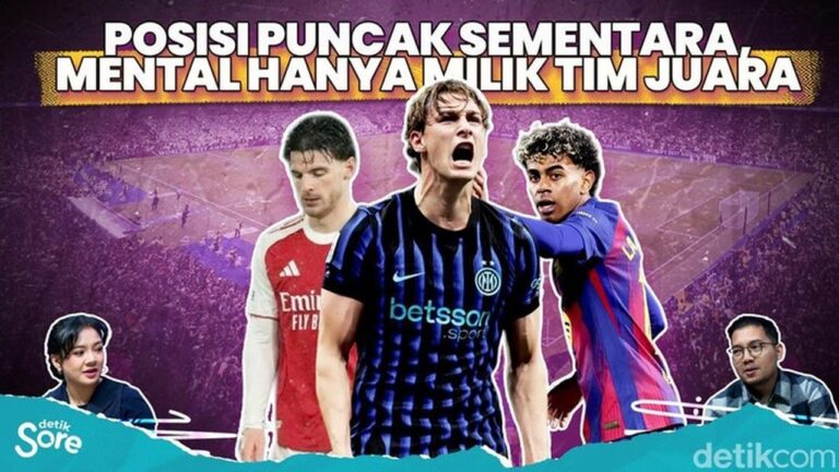 Arsenal Tertahan, Barcelona Tergelincir, Inter Milan Kokoh di Puncak Klasemen Liga Masing-Masing
