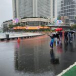 Warga Nekat Berolahraga di CFD HI Meski Hujan Deras, “Biar Sekalian Basah”